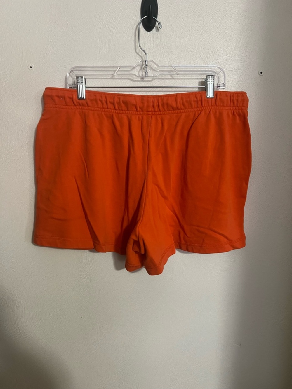 NIKE Sportswear Classic DNA Fleece Mid-Rise Athleisure Shorts Orange Women's XL - Picture 4 of 4